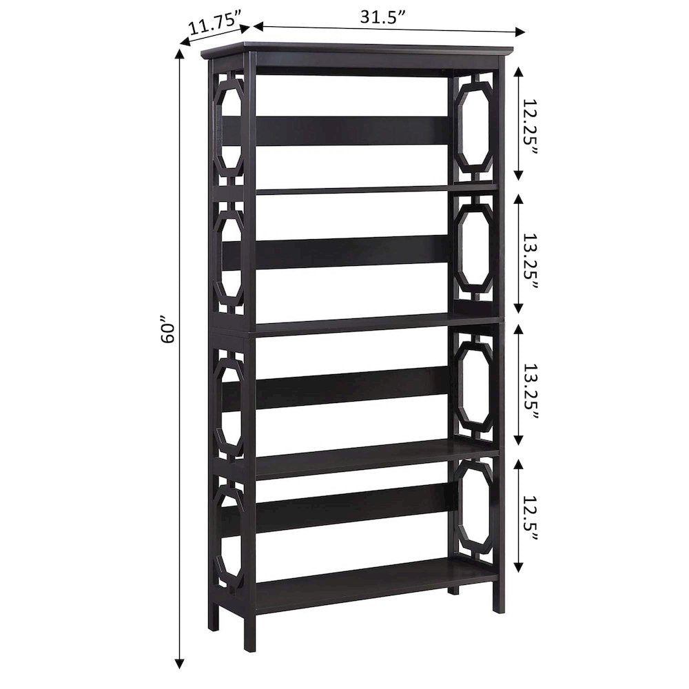 Omega 5 Tier Bookcase