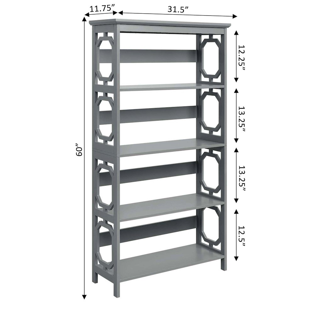 Omega 5 Tier Bookcase