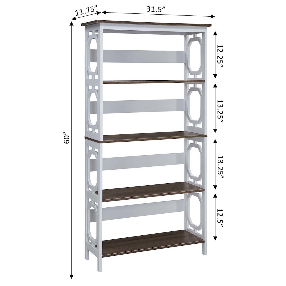Omega 5 Tier Bookcase