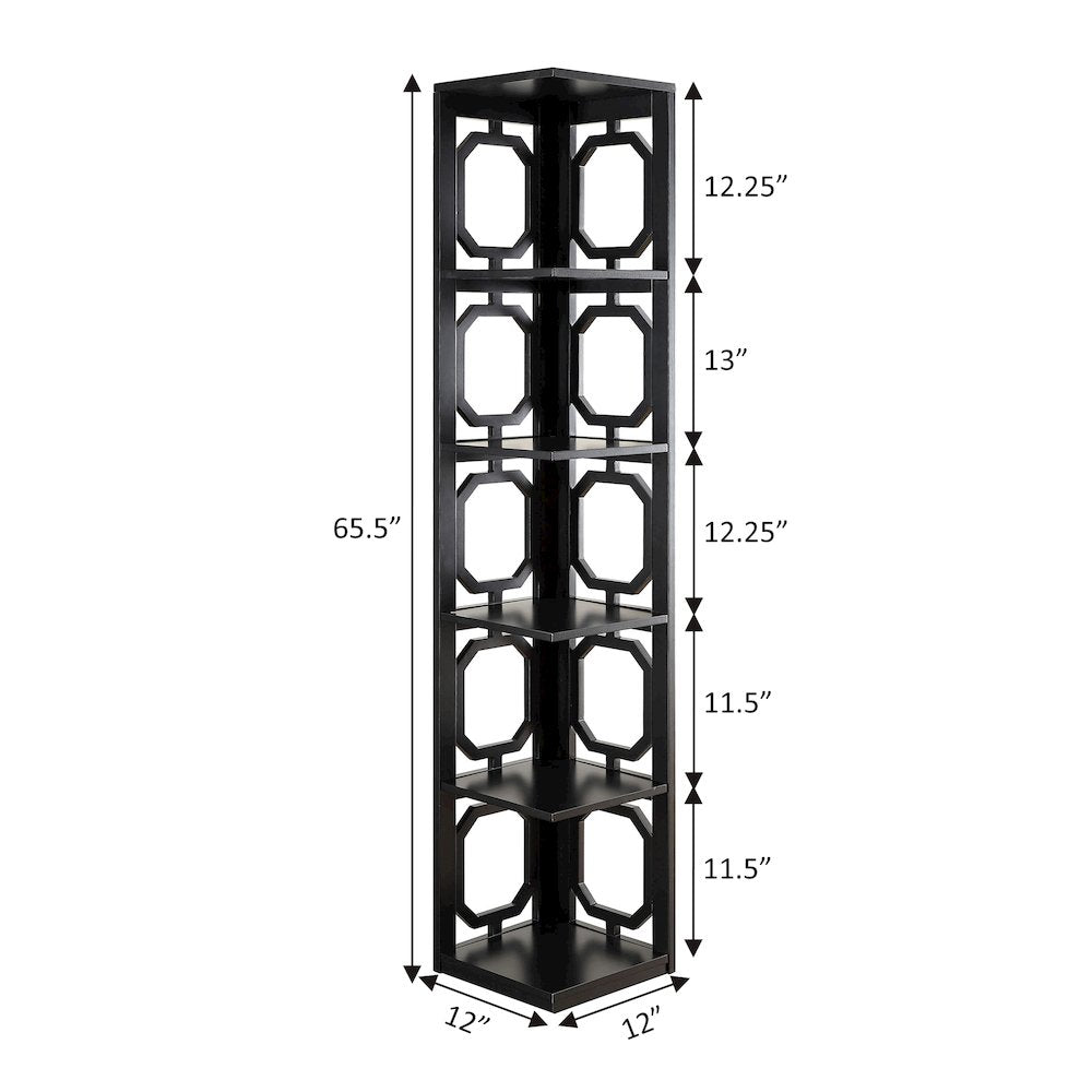 Omega 5 Tier Corner Bookcase