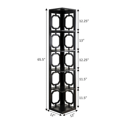 Omega 5 Tier Corner Bookcase