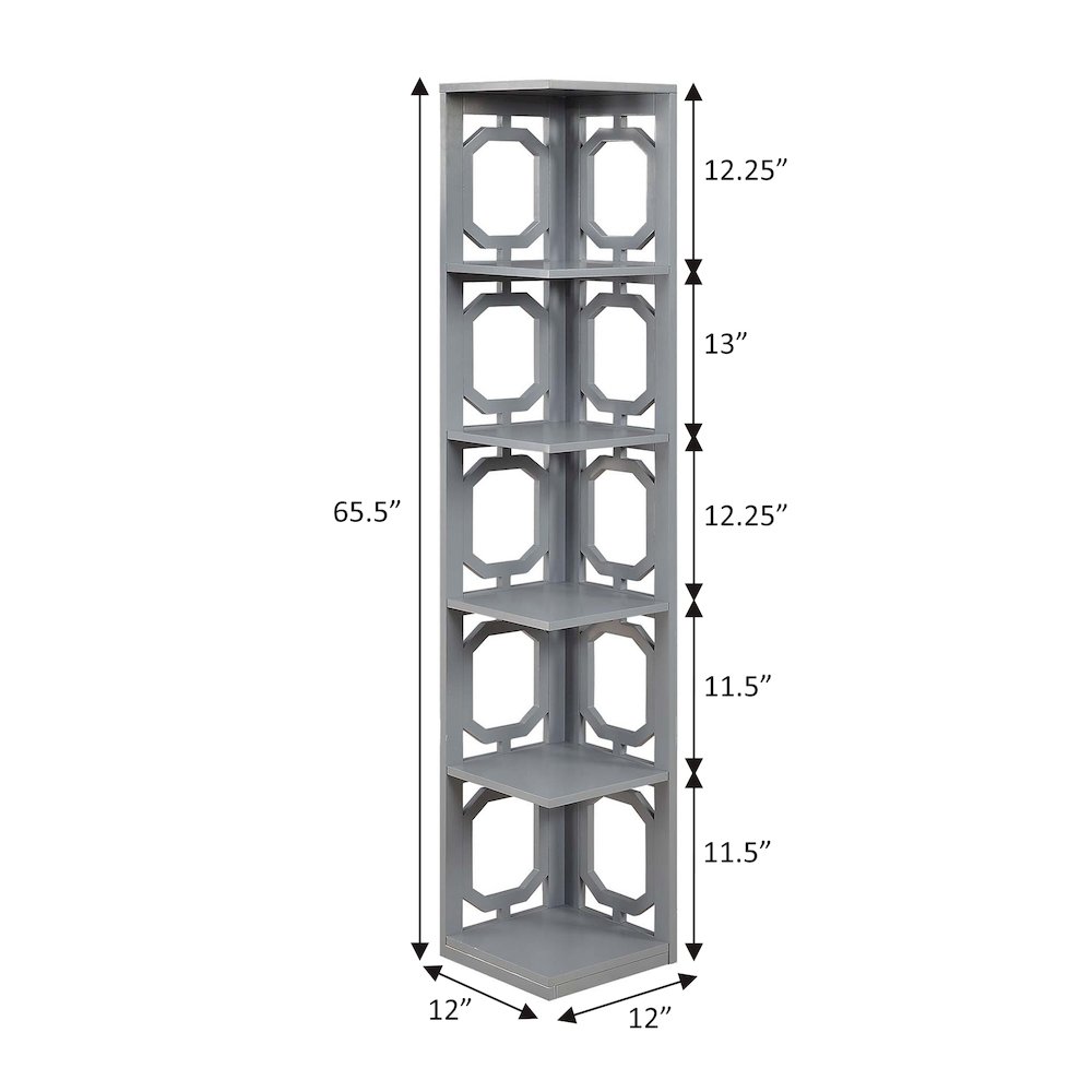 Omega 5 Tier Corner Bookcase
