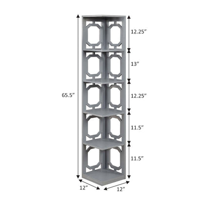 Omega 5 Tier Corner Bookcase