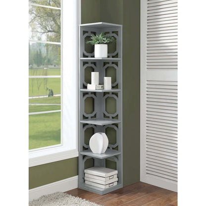 Omega 5 Tier Corner Bookcase