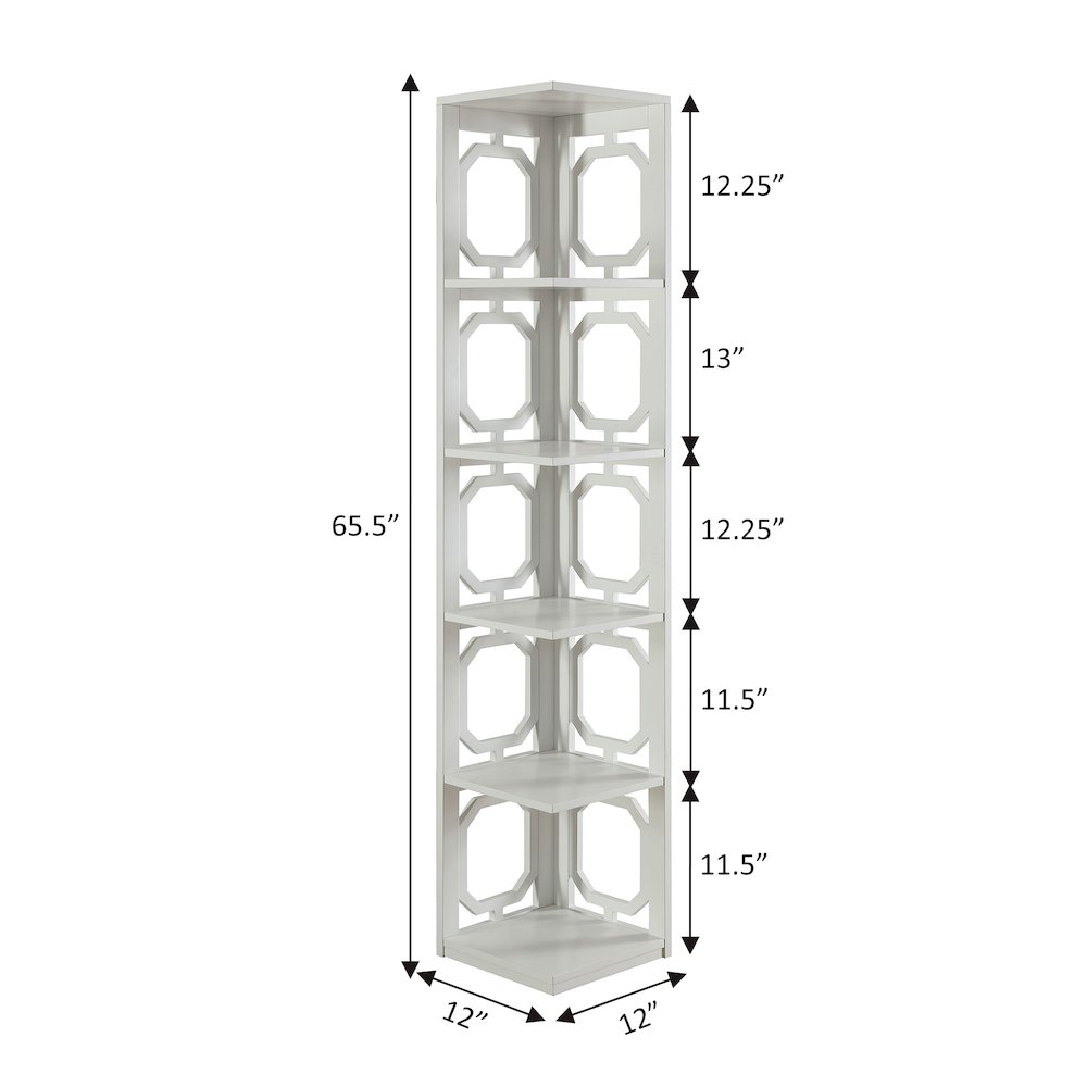 Omega 5 Tier Corner Bookcase