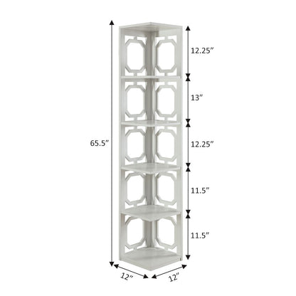 Omega 5 Tier Corner Bookcase