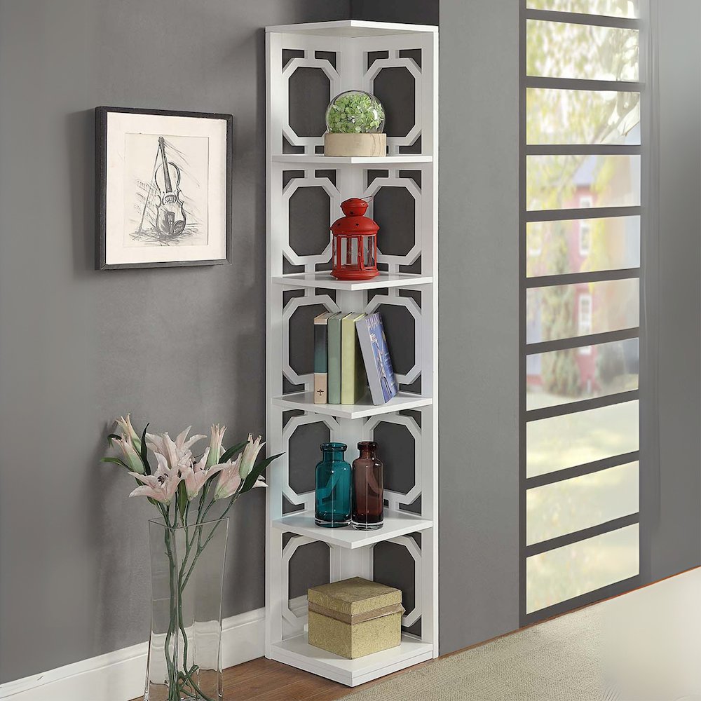 Omega 5 Tier Corner Bookcase