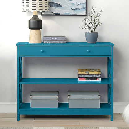 Oxford 1 Drawer Console Table with Shelves