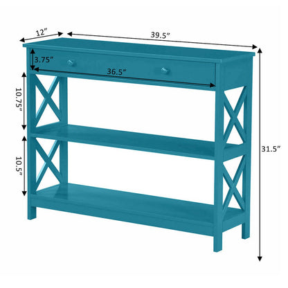 Oxford 1 Drawer Console Table with Shelves