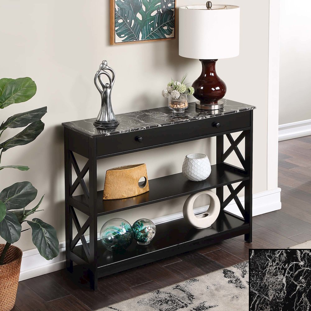 Oxford 1 Drawer Console Table with Shelves