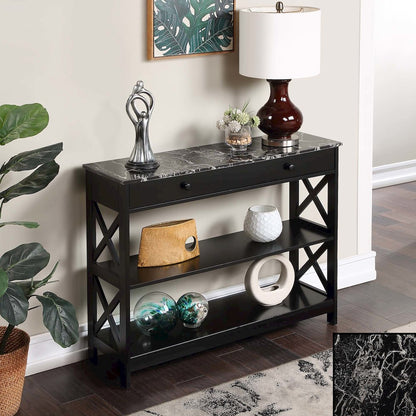 Oxford 1 Drawer Console Table with Shelves