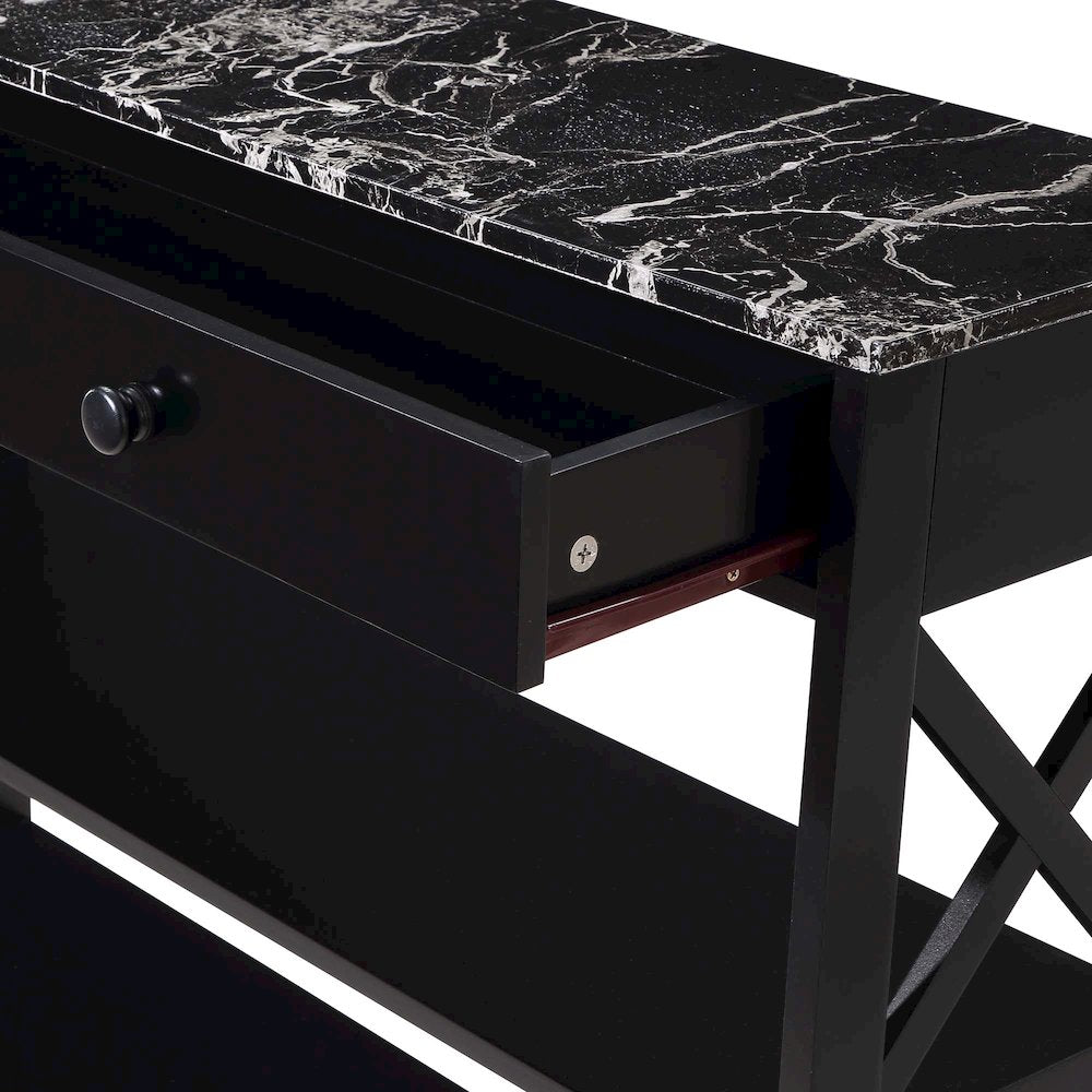 Oxford 1 Drawer Console Table with Shelves