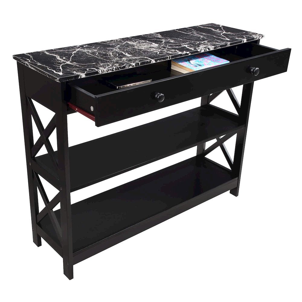 Oxford 1 Drawer Console Table with Shelves