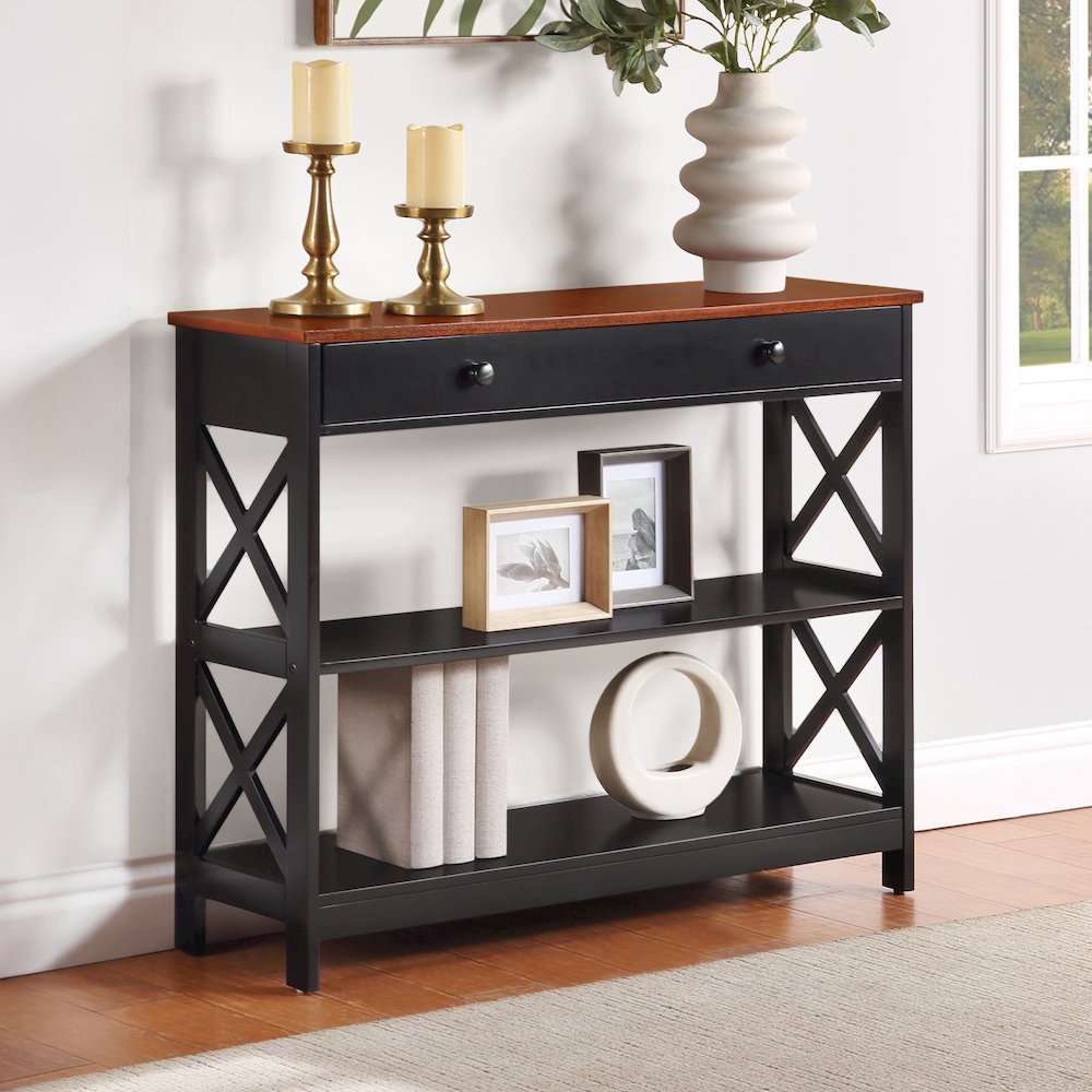 Oxford 1 Drawer Console Table with Shelves
