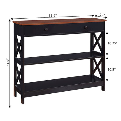 Oxford 1 Drawer Console Table with Shelves