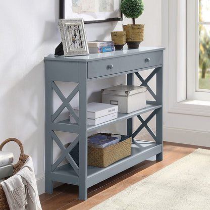 Oxford 1 Drawer Console Table with Shelves