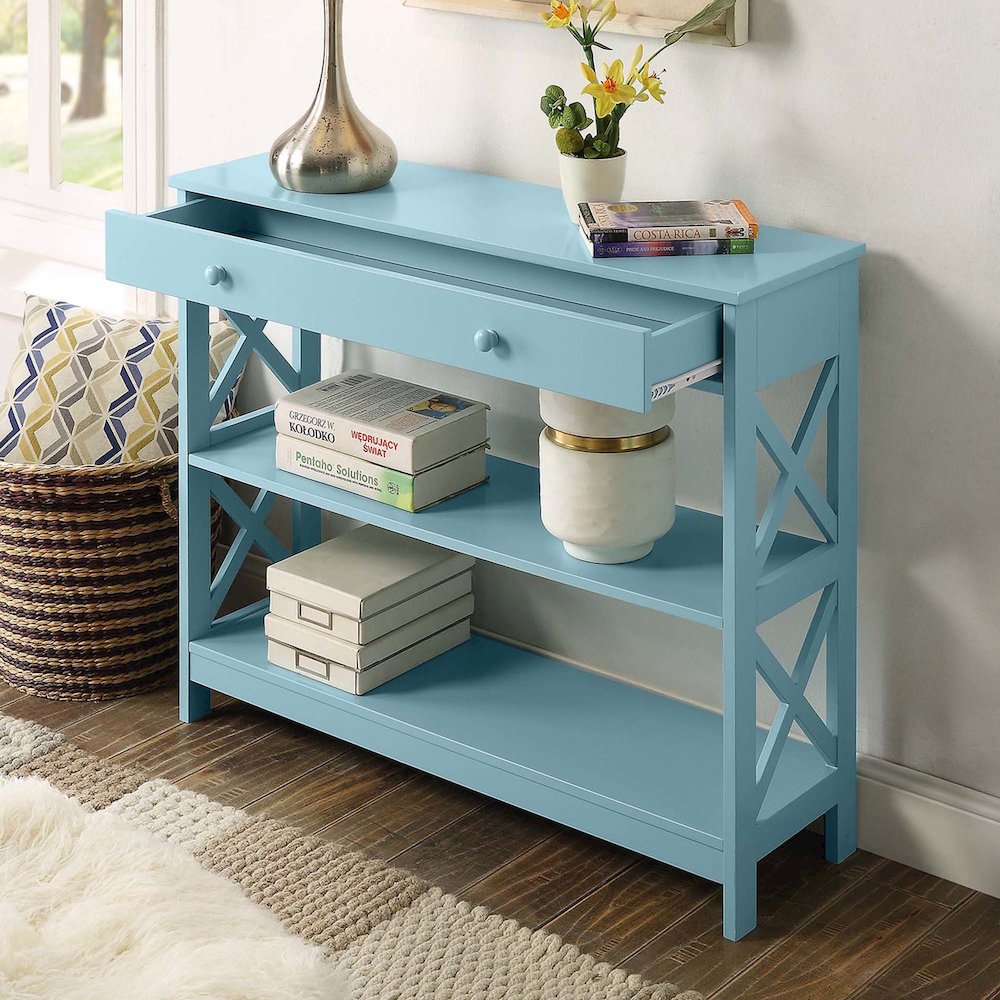 Oxford 1 Drawer Console Table with Shelves