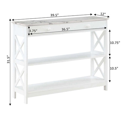 Oxford 1 Drawer Console Table with Shelves