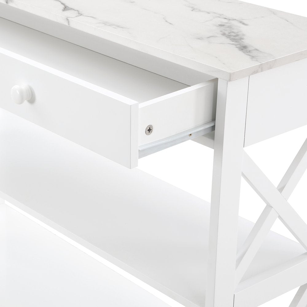 Oxford 1 Drawer Console Table with Shelves
