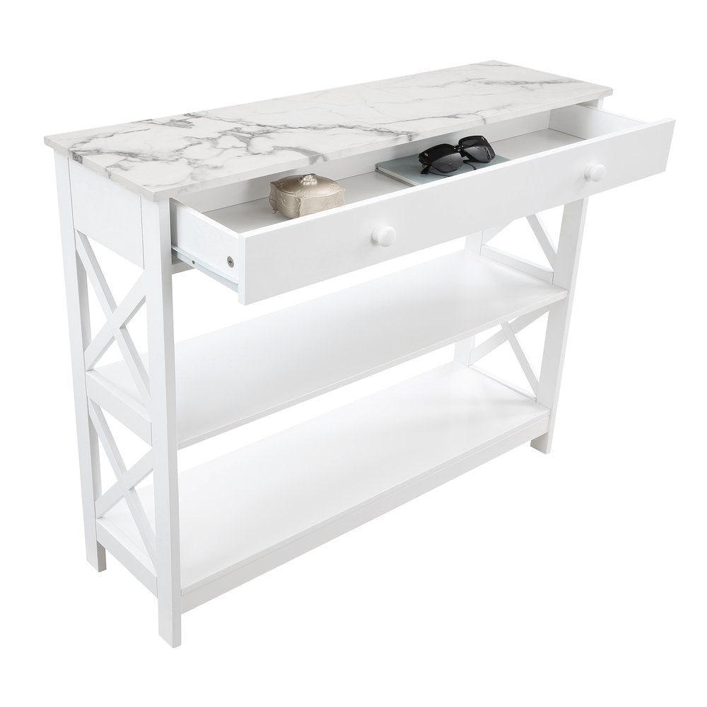 Oxford 1 Drawer Console Table with Shelves
