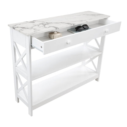 Oxford 1 Drawer Console Table with Shelves