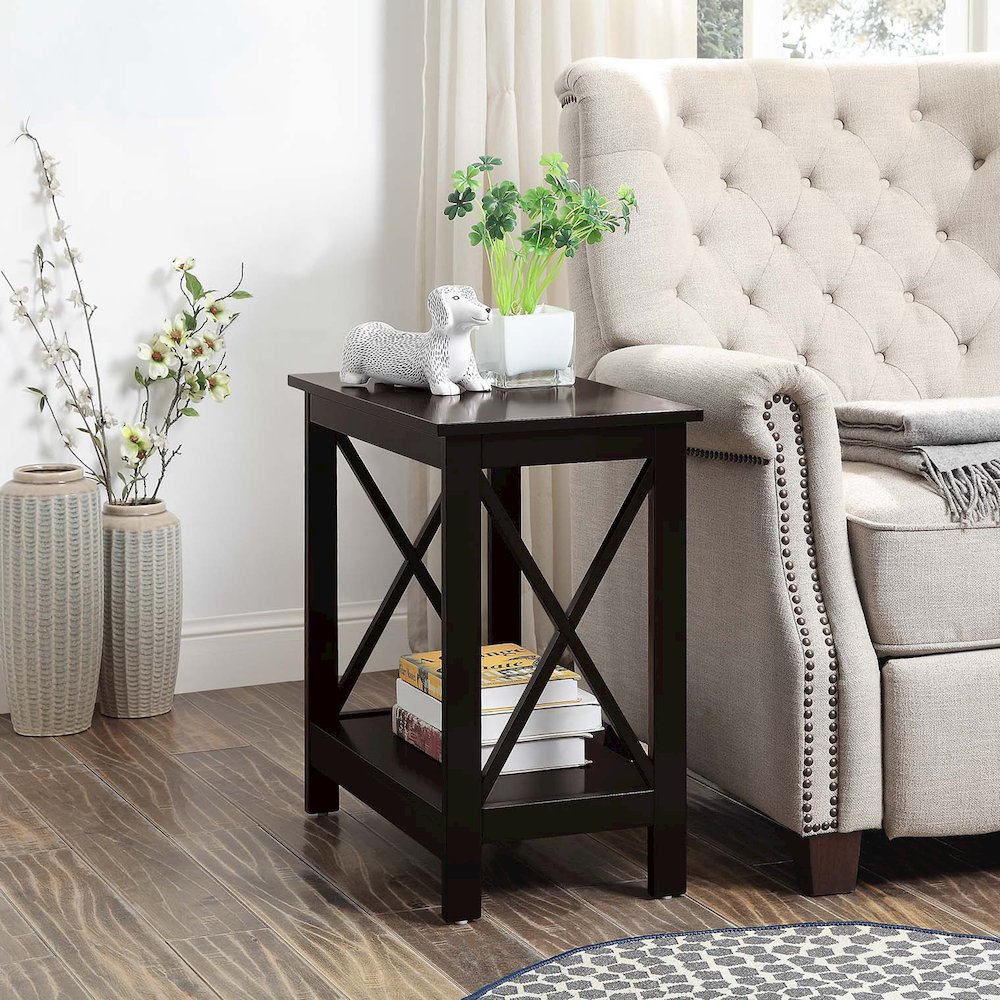 Oxford Chairside End Table with Shelf, S20-401
