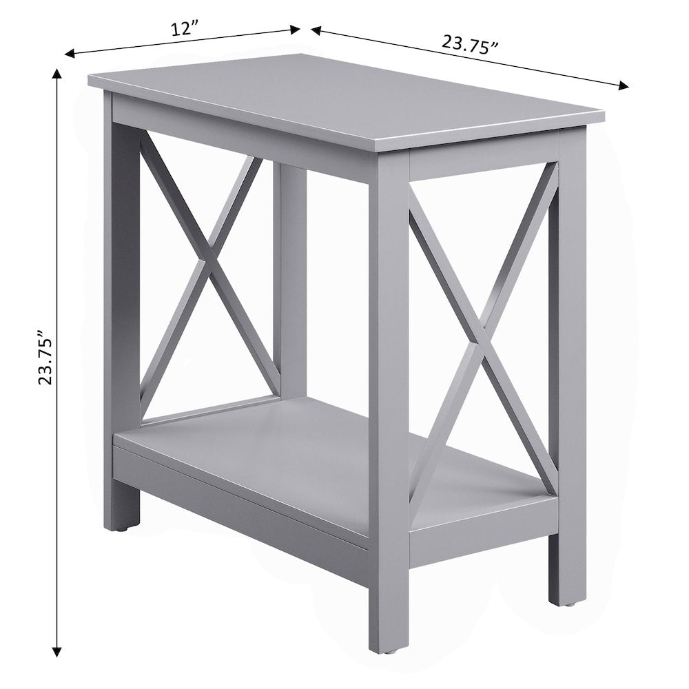 Oxford Chairside End Table with Shelf, S20-402