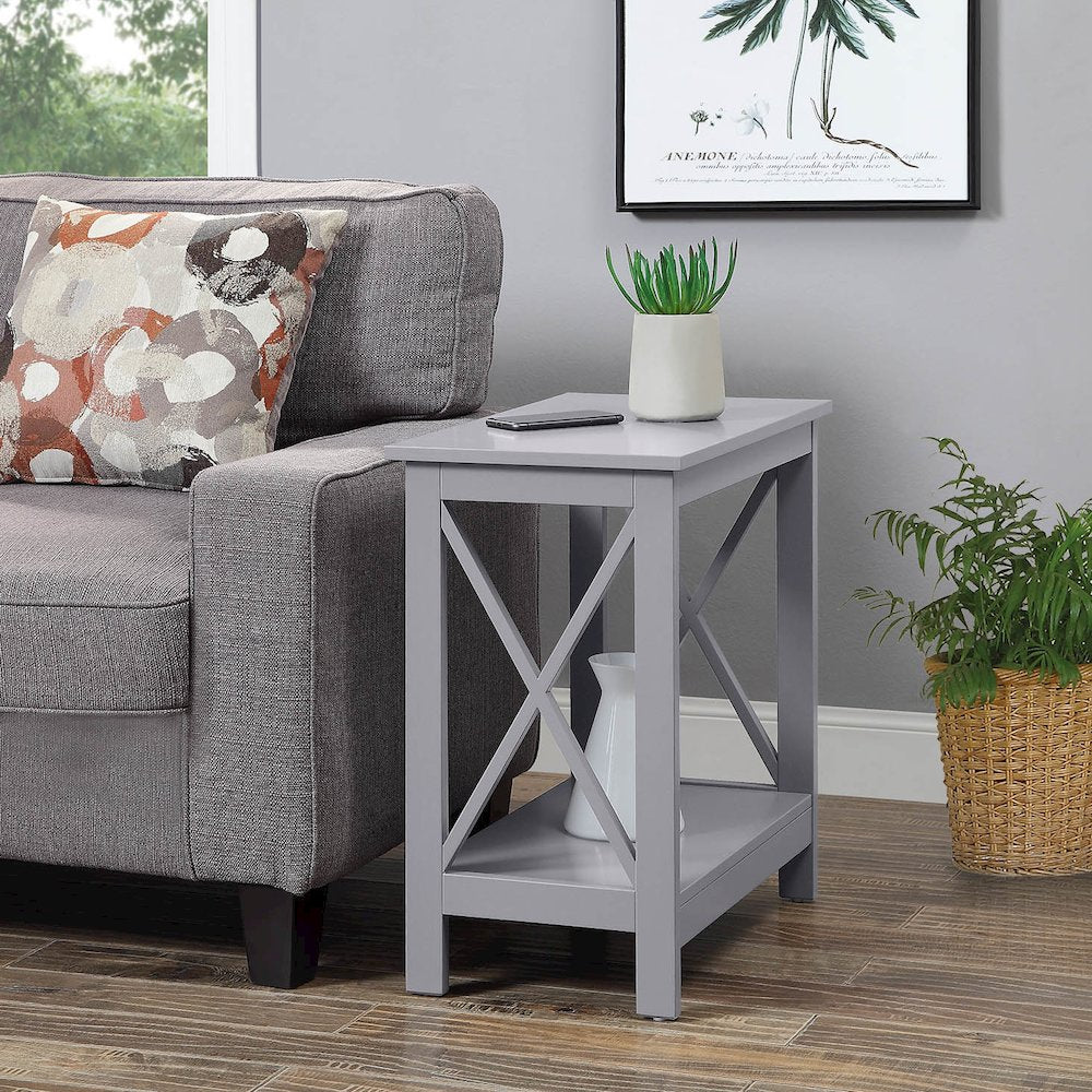 Oxford Chairside End Table with Shelf, S20-402