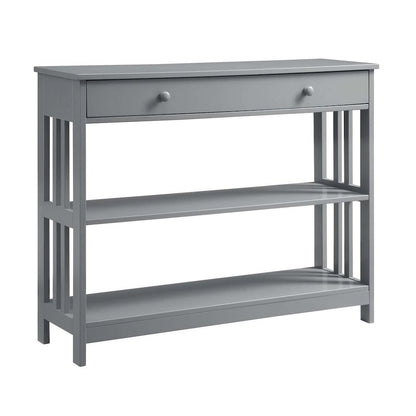 Mission 1 Drawer Console Table with Shelves