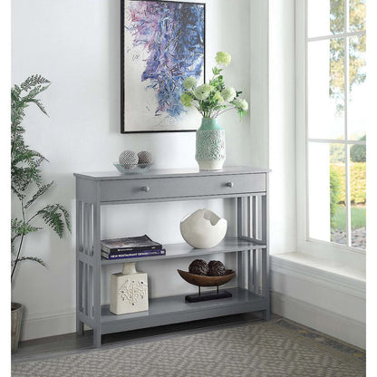 Mission 1 Drawer Console Table with Shelves
