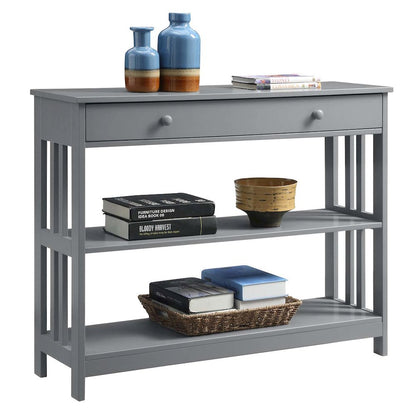 Mission 1 Drawer Console Table with Shelves