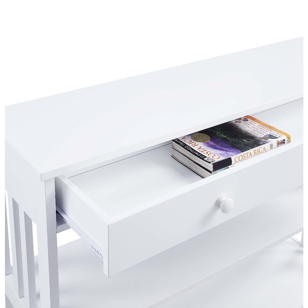 Mission 1 Drawer Console Table with Shelves