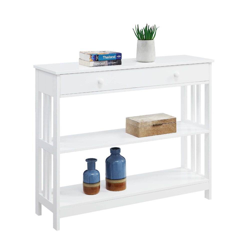 Mission 1 Drawer Console Table with Shelves