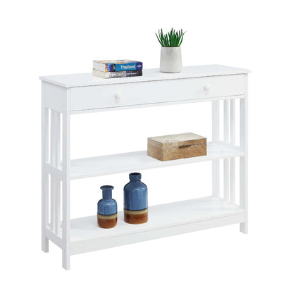 Mission 1 Drawer Console Table with Shelves