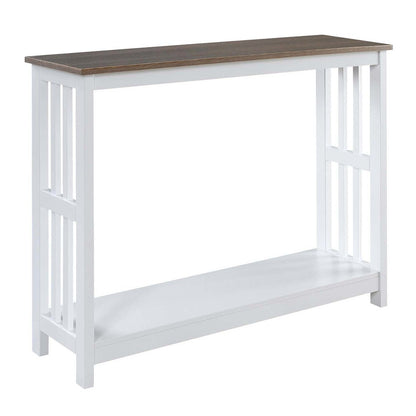 Mission Console Table, Driftwood/White