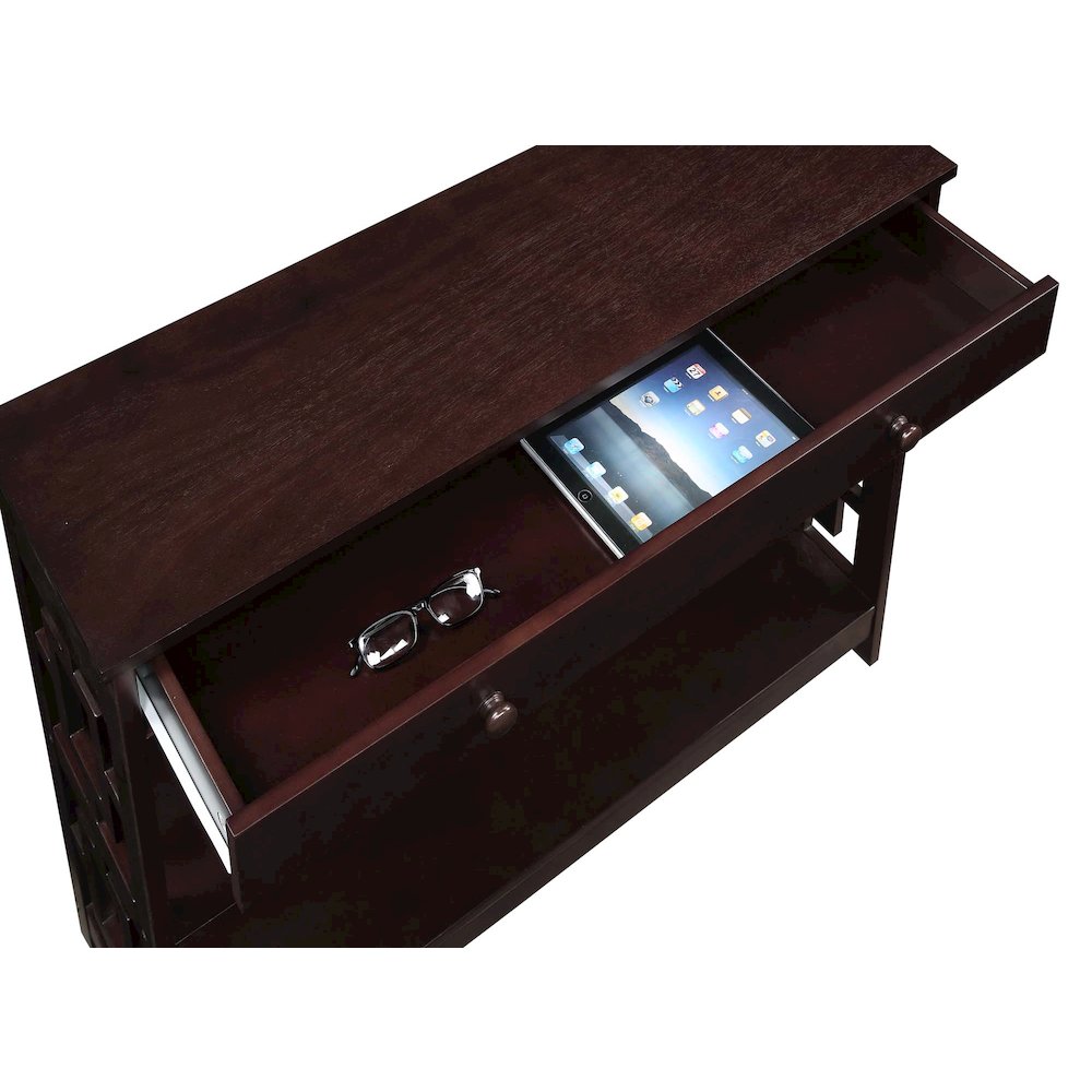Town Square 1 Drawer Console Table, Espresso