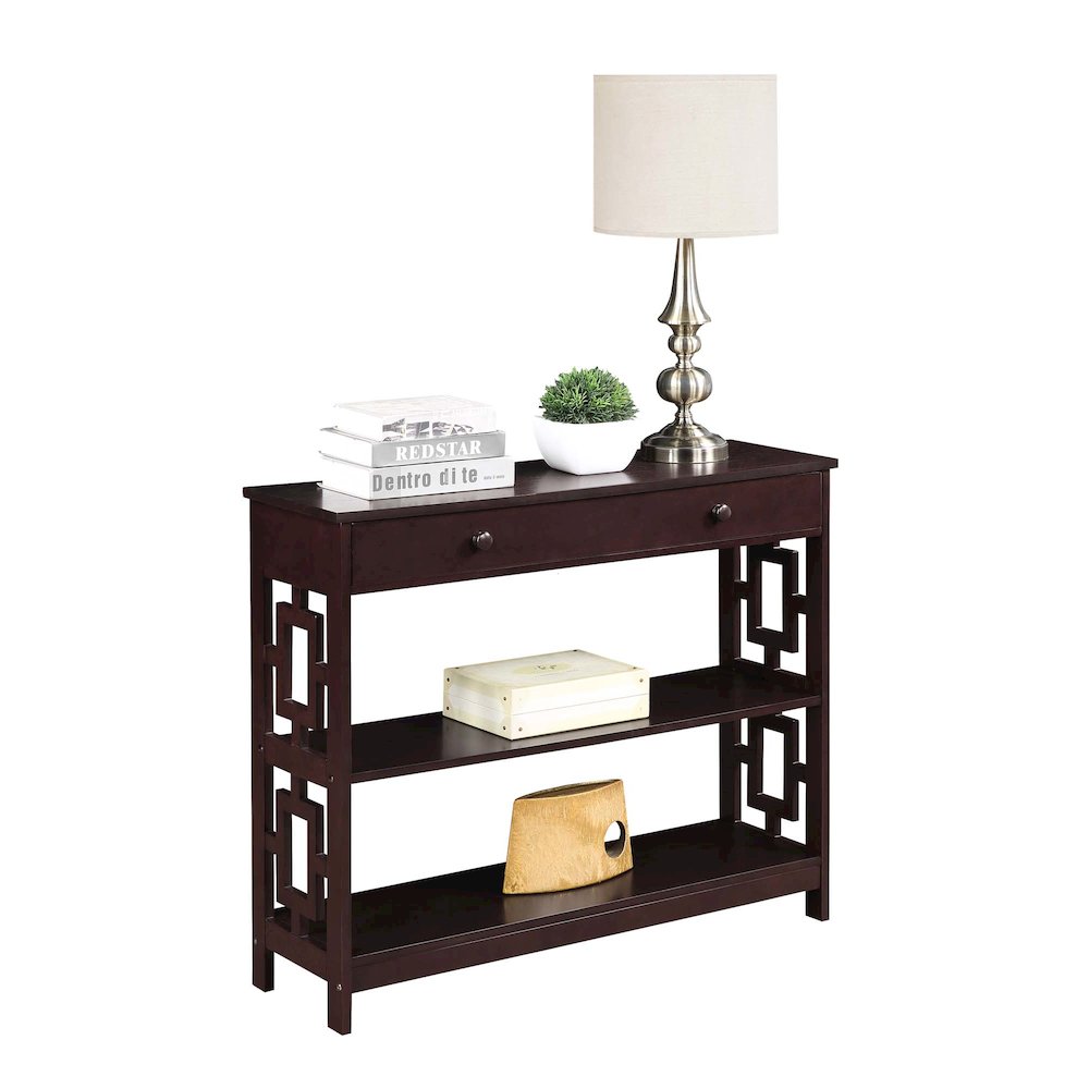 Town Square 1 Drawer Console Table, Espresso