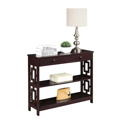 Town Square 1 Drawer Console Table, Espresso
