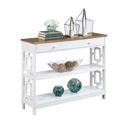 Town Square 1 Drawer Console Table, Driftwood/White