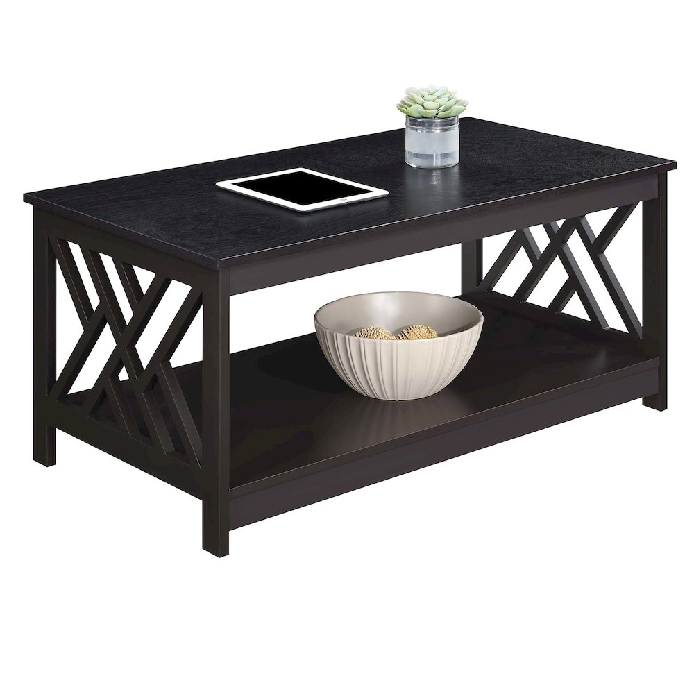 Titan Coffee Table with Shelf, Espresso