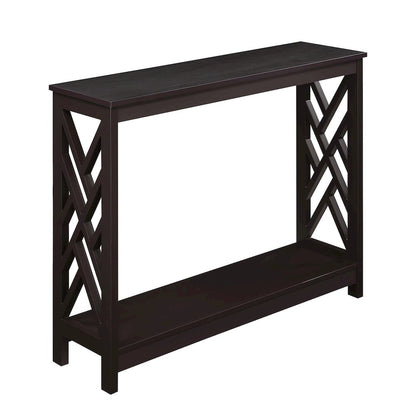 Titan Console Table with Shelf, Espresso