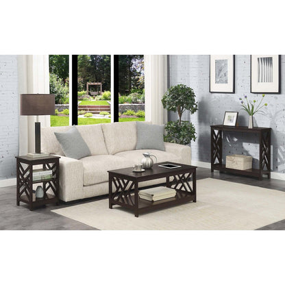 Titan Console Table with Shelf, Espresso