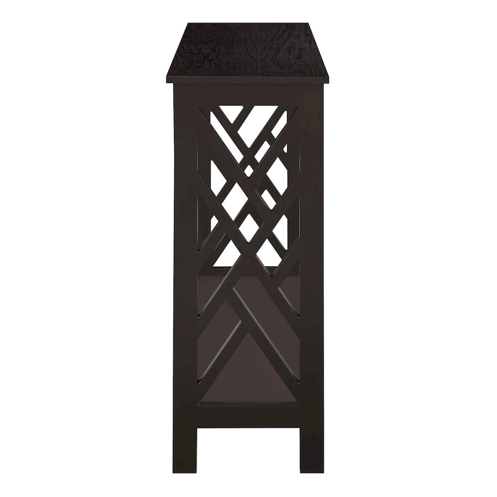Titan Console Table with Shelf, Espresso