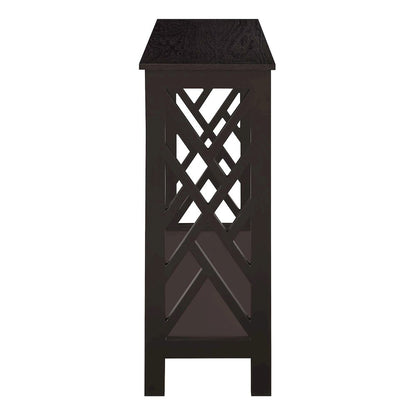 Titan Console Table with Shelf, Espresso