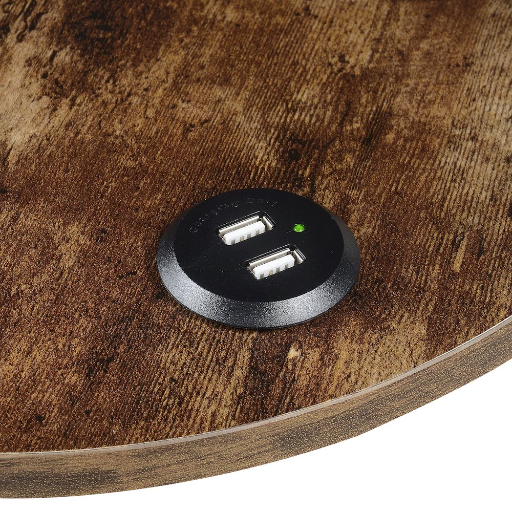 Designs2Go Simon 3 Tier End Table with USB Ports