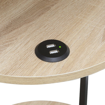 Designs2Go Simon 3 Tier End Table with USB Ports