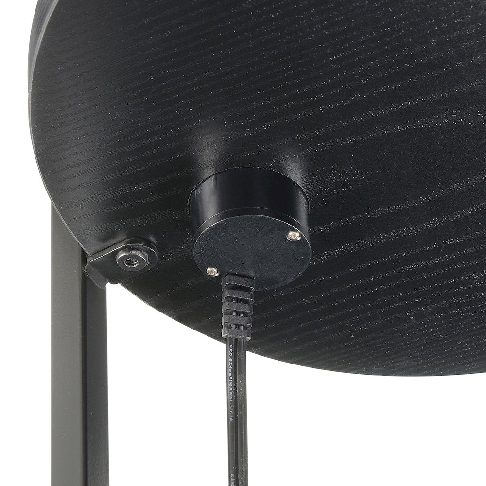 Designs2Go Simon 3 Tier Oval Chairside End Table with USB Ports