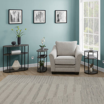 Designs2Go Simon 3 Tier Oval Entryway Hall Table