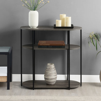 Designs2Go Simon 3 Tier Oval Entryway Hall Table