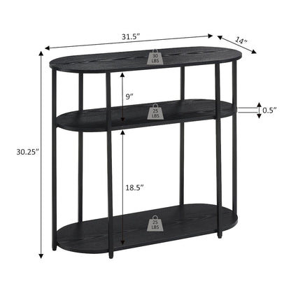 Designs2Go Simon 3 Tier Oval Entryway Hall Table